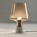 Nordic Minimalist high quality glass shades bedside led cement concrete base table lamp